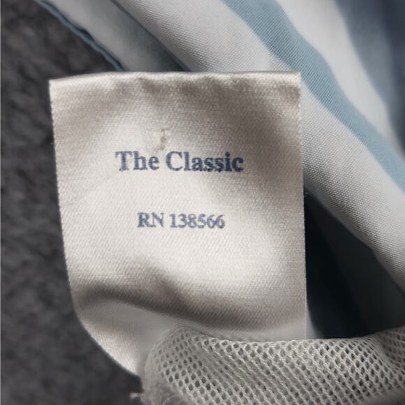 Solid & Striped Mens Large The Classic Swim Shorts Blue Stripe Drawstring - Picture 9 of 14